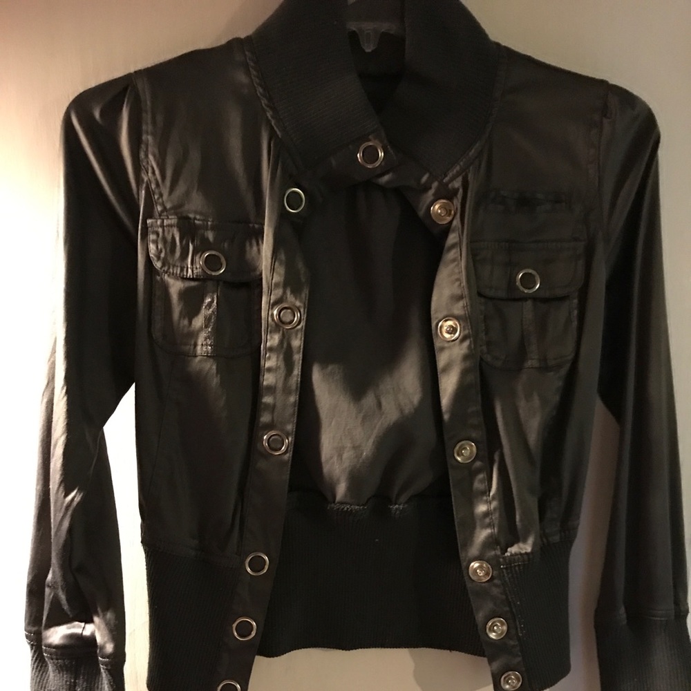 Gray Large Button Jacket - image 1